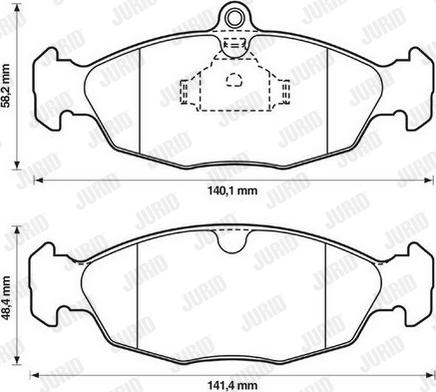 Jurid 571492D - Kit pastiglie freno, Freno a disco autozon.pro