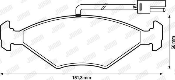 Jurid 571449D - Kit pastiglie freno, Freno a disco autozon.pro