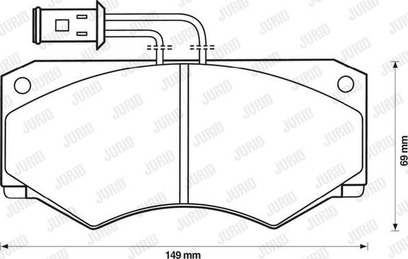 Jurid 571446J - Kit pastiglie freno, Freno a disco autozon.pro