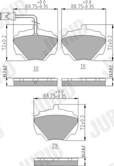 Jurid 571440J - Kit pastiglie freno, Freno a disco autozon.pro