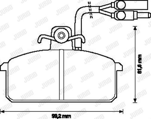 Jurid 571455J - Kit pastiglie freno, Freno a disco autozon.pro