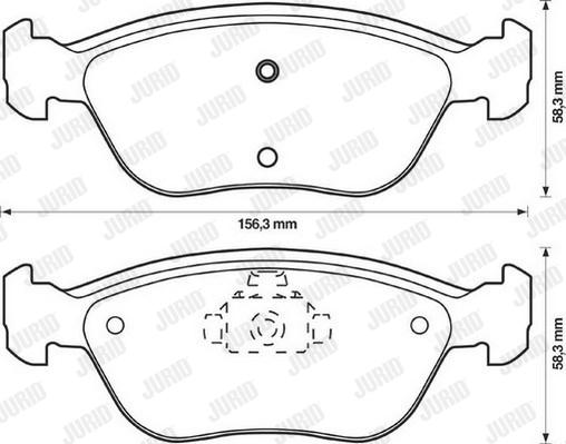 Jurid 571457D - Kit pastiglie freno, Freno a disco autozon.pro