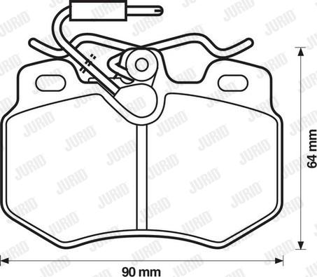 Jurid 571406D - Kit pastiglie freno, Freno a disco autozon.pro