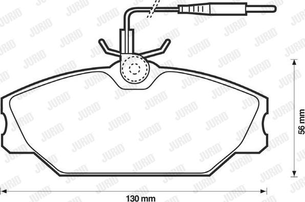 Jurid 571476D - Kit pastiglie freno, Freno a disco autozon.pro