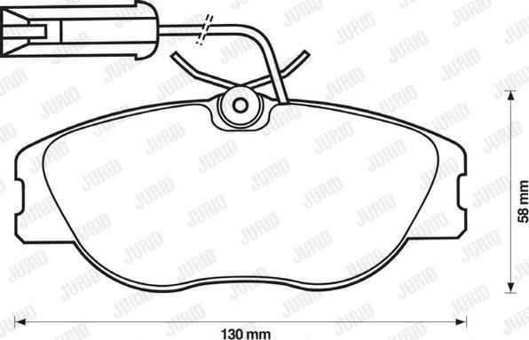 Jurid 571472J - Kit pastiglie freno, Freno a disco autozon.pro