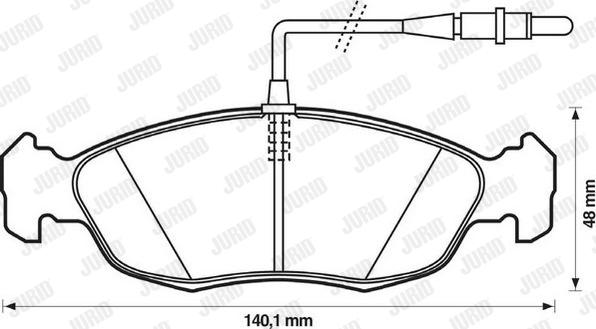 Jurid 571509D - Kit pastiglie freno, Freno a disco autozon.pro