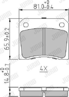 Jurid 571532J - Kit pastiglie freno, Freno a disco autozon.pro