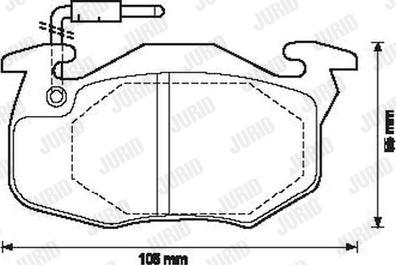 Jurid 571524D - Kit pastiglie freno, Freno a disco autozon.pro