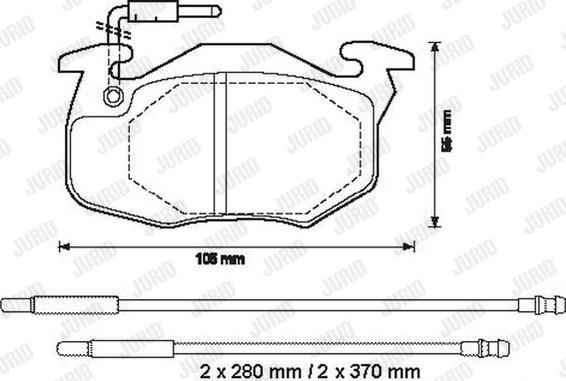 Jurid 571525D - Kit pastiglie freno, Freno a disco autozon.pro