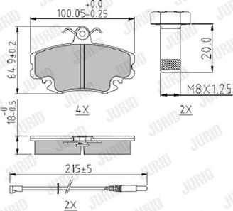 Jurid 571526J - Kit pastiglie freno, Freno a disco autozon.pro