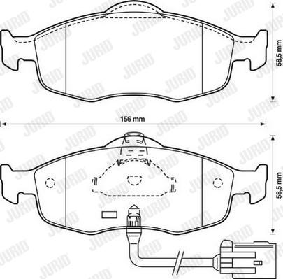 Jurid 571522D - Kit pastiglie freno, Freno a disco autozon.pro