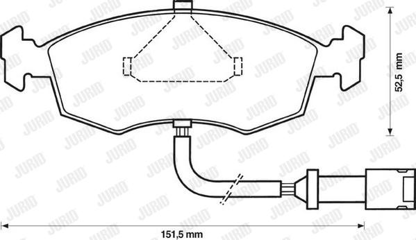 Jurid 571849J - Kit pastiglie freno, Freno a disco autozon.pro