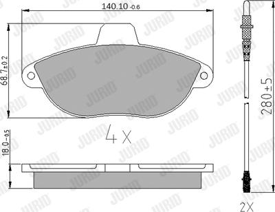 Jurid 571843J - Kit pastiglie freno, Freno a disco autozon.pro