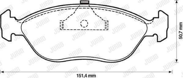 Jurid 571853J - Kit pastiglie freno, Freno a disco autozon.pro