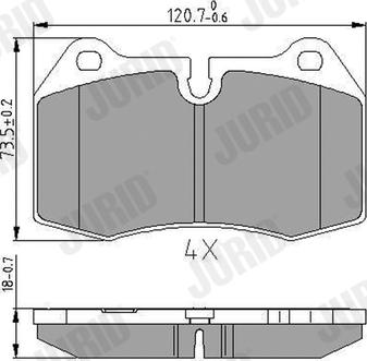 Jurid 571852J - Kit pastiglie freno, Freno a disco autozon.pro