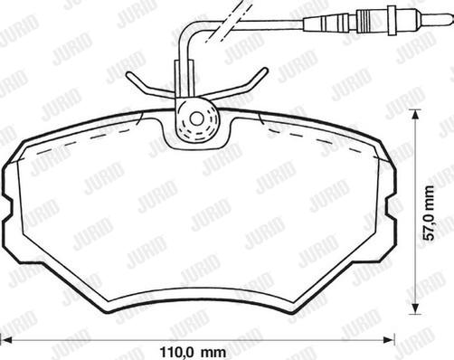 Jurid 571857J - Kit pastiglie freno, Freno a disco autozon.pro