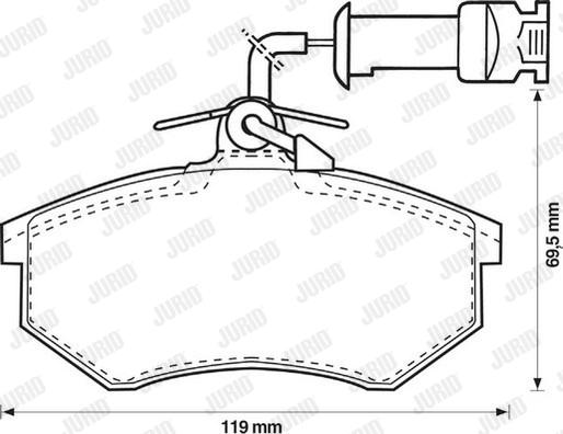 Jurid 571864D - Kit pastiglie freno, Freno a disco autozon.pro