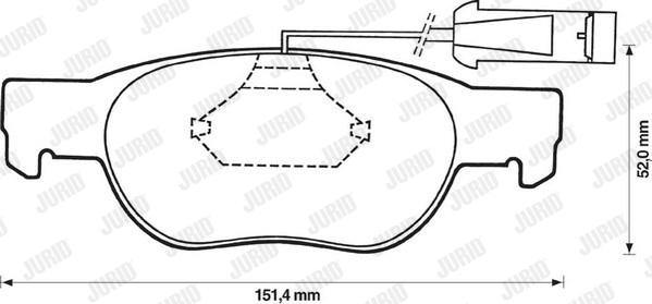 Jurid 571882J - Kit pastiglie freno, Freno a disco autozon.pro