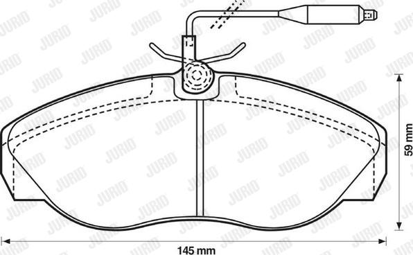 Jurid 571839D - Kit pastiglie freno, Freno a disco autozon.pro