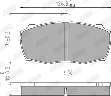 Jurid 571822J - Kit pastiglie freno, Freno a disco autozon.pro