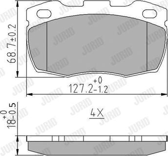 Jurid 571827J - Kit pastiglie freno, Freno a disco autozon.pro