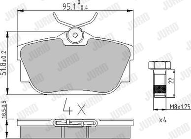 Jurid 571875J - Kit pastiglie freno, Freno a disco autozon.pro