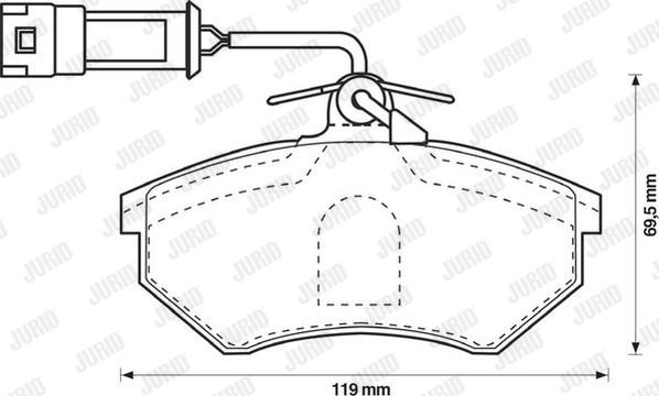 Jurid 571356D - Kit pastiglie freno, Freno a disco autozon.pro