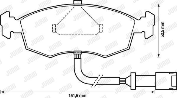 Jurid 571351D - Kit pastiglie freno, Freno a disco autozon.pro