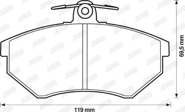 Jurid 571357D - Kit pastiglie freno, Freno a disco autozon.pro