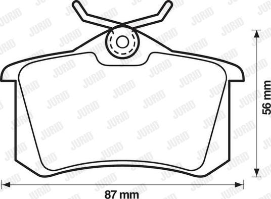 Jurid 571361D - Kit pastiglie freno, Freno a disco autozon.pro