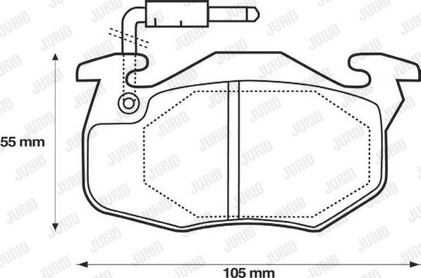 Jurid 571332D - Kit pastiglie freno, Freno a disco autozon.pro