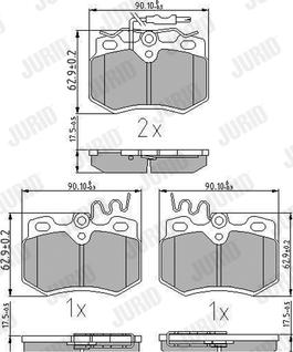 Jurid 571320J - Kit pastiglie freno, Freno a disco autozon.pro