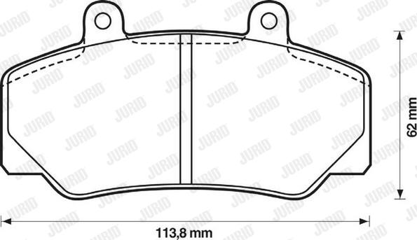 Jurid 571370D - Kit pastiglie freno, Freno a disco autozon.pro