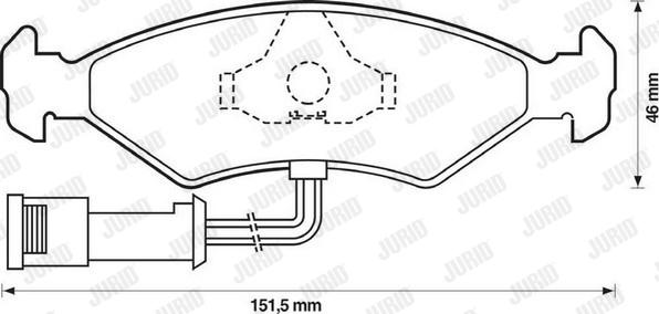 Jurid 571291D - Kit pastiglie freno, Freno a disco autozon.pro