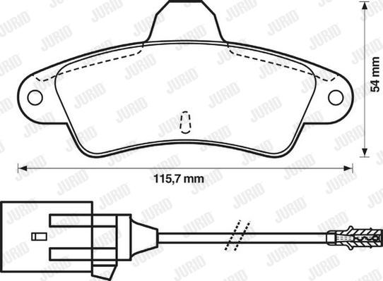 Jurid 571755D - Kit pastiglie freno, Freno a disco autozon.pro