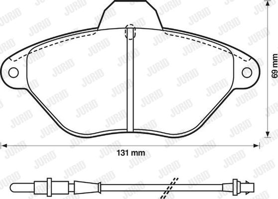 Jurid 571756J - Kit pastiglie freno, Freno a disco autozon.pro