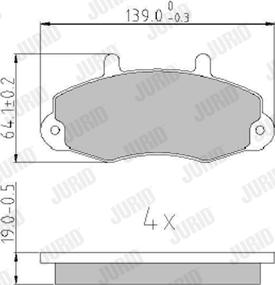 Jurid 573950J - Kit pastiglie freno, Freno a disco autozon.pro