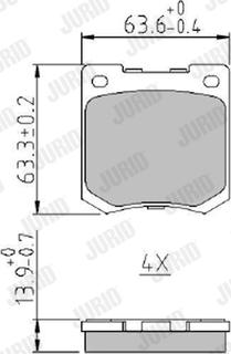 Jurid 573961J - Kit pastiglie freno, Freno a disco autozon.pro