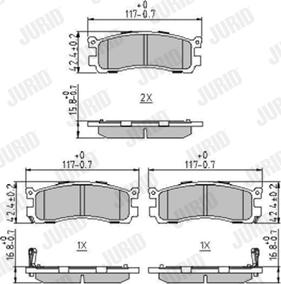 Jurid 573914J - Kit pastiglie freno, Freno a disco autozon.pro