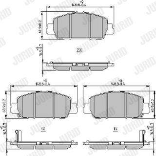 Jurid 573970J - Kit pastiglie freno, Freno a disco autozon.pro