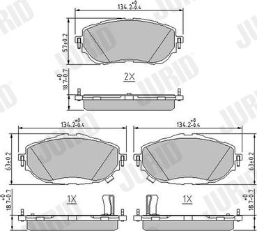 Jurid 573440J - Kit pastiglie freno, Freno a disco autozon.pro