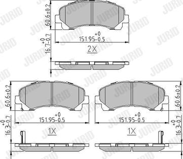 Jurid 573467J - Kit pastiglie freno, Freno a disco autozon.pro