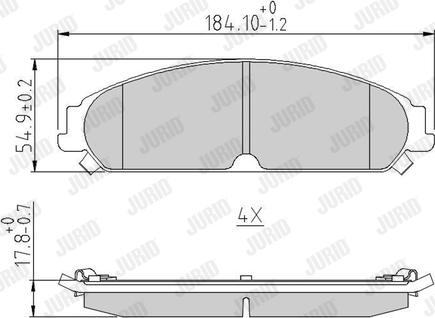 Jurid 573404J - Kit pastiglie freno, Freno a disco autozon.pro