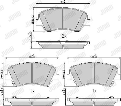 Jurid 573406J - Kit pastiglie freno, Freno a disco autozon.pro