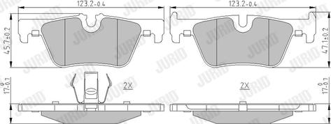 Jurid 573401J - Kit pastiglie freno, Freno a disco autozon.pro