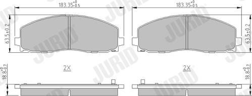 Jurid 573411J - Kit pastiglie freno, Freno a disco autozon.pro