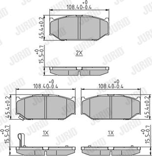 Jurid 573417J - Kit pastiglie freno, Freno a disco autozon.pro