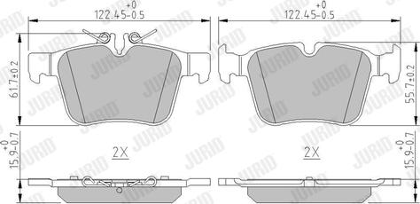 Jurid 573609J - Kit pastiglie freno, Freno a disco autozon.pro