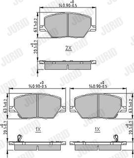 Jurid 573610J - Kit pastiglie freno, Freno a disco autozon.pro