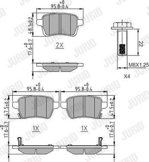 Jurid 573689J - Kit pastiglie freno, Freno a disco autozon.pro